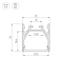 Профиль Arlight LINE-2525-2000 ANOD (Алюминий) 053804