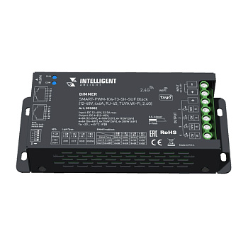 Диммер Arlight SMART-PWM-104-73-SH-SUF Black (12-48V, 4x6A, RJ-45, TUYA Wi-Fi, 2.4G) (IARL, IP20 Металл) 055882