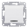 Выключатель одноклавишный 2P с красной подсветкой Schneider Electric Sedna 16A 250V SDN0201221