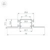 Профиль Arlight FANTOM-W23-2000 ANOD 040330