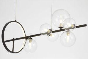 Подвесная люстра Lumina Deco LDP 7033-7 BK+CL