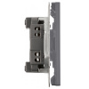 Розетка 1-местная с з/ш б/з (механизм) СЗК Stekker Эмили 250В 16А RST16-5109-10ZK платиново-серый soft touch 50242