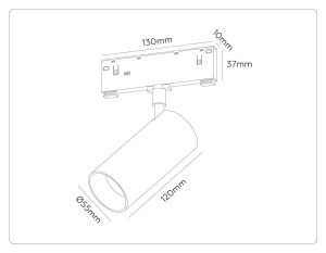 Трековый магнитный светильник с переключателем цв. темп. Ambrella Light GL2309