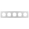 Рамка на 5 постов алюминиевая Arlight FRM-AKIRY-AL-5-SR 049734