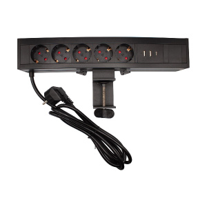 Блок розеток LE4 (5 секции 2 USB + 1 type-C беспроводная зарядка) Mebax 00-00002875