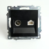 Розетка телевизионная и компьютерная RJ-45 Feron GLS00-7106-05 Катрин 49182