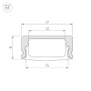 Профиль Arlight LINE-1708-2000 ANOD BLACK 040299