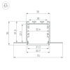 Алюминиевый профиль Arlight LINIA32-FANTOM-2000 ANOD 049950