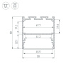 Профиль Arlight LINE-M-5050-3000 BLACK 056349