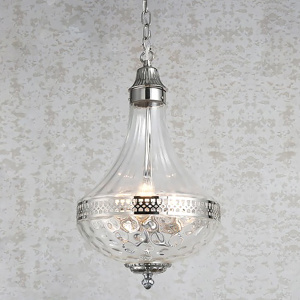Подвесная люстра DeLight Collection French Empire Glass KG0544P-4 nickel
