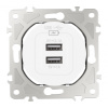 Розетка USB 2.1А+1А Arte Milano 202.46-1.white