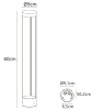 Ландшафтный светильник Arte Lamp New York A1660PA-1BK