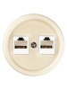 Розетка двойная компьютерная RJ45 сл. кость Болонь TDM Electric SQ1820-0351
