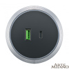 Трековая розетка Arte Milano Am-track-sockets 380066TS LED/USB-Type-C Grey