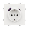 Розетка зк со шторками с USB тип А+С софт-тач белый кварц Arlight SCT-MUAC-SFPL-WH (250V, 16A) 054284(1)