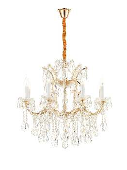 Подвесная люстра iLamp Diamond 6071-8 GD+CL