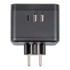 Разветвитель сетевой с выключателем Uniel S-GES2-16SBUC BLACK UL-00011246