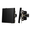 Механизм выключателя двухклавишный проходной Arlight SWT-TENDO-MKP2-PL-BK (230V, 10A) 054067
