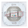 Розетка компьютерная RJ45 скрытой установки IP20, белая "Дельта" General 477230