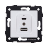 Розетка USB A+C 20W, белый Kollinger REA-037WH для Aspekt, Eleganz, Reflex
