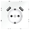 Розетка с USB Voltum S70 VLS040402 (белый матовый)