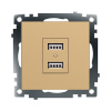 Розетка 2-местная USB Stekker Катрин GLS10-7115-08 49229