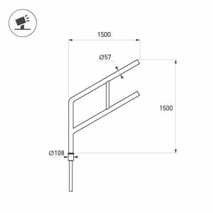 Кронштейн Arlight OXOR-SG2-1500x108-L1500 BLACK 051653
