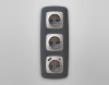 Лицевая панель для розетки с/з со шторками 2USB A+C Ambrella Volt Omega OP4100