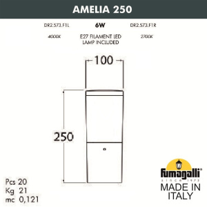 Ландшафтный светильник Fumagalli AMELIA 250 DR2.573.000.AYE27