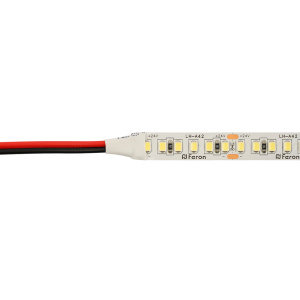 Светодиодная лента 24V Feron LS502, 180*SMD2835, 16W/m, IP20, 4000К (нейтральный белый) 53090