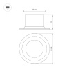 Встраиваемый светильник Arlight MS-DROP-BUILT-R158-30W Warm3000 (WH, 90 deg, 230V) 041464