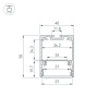 Профиль Arlight IP-LINE-4050-2000 ANOD (Алюминий) 055135