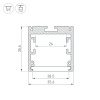 Алюминиевый профиль Arlight SL-ARC-3535-D320-A90 Black (дуга 1 из 4) 032676