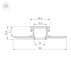 Алюминиевый профиль Arlight PDS-F-HIDE-3000 045497