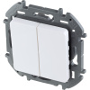 Выключатель двухклавишный Legrand Inspiria 673620
