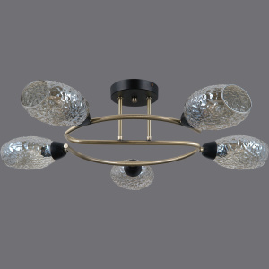 Люстра на штанге Illumico IL0300-5CSQ-79 BK AB