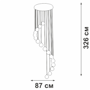 Каскадная люстра Vitaluce V2893-9/16S