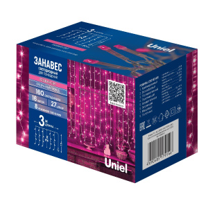 Гирлянда Uniel ULD-C3020-160/DTA PINK IP20 UL-00010916