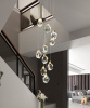 Подвесной светильник Delight Collection Crystal rock II 9701P/10R brass