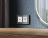 Комплект механизма розетки 2USB A+C 20W (быстрая зарядка) Ambrella Volt Alfa MA131010