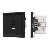 Механизм USB розетки Arlight SCT-TENDO-MUAC-SFPL-BK (5V, 3A, QC3) 054536