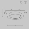 Встраиваемый светильник Maytoni Technical Hoop DL086-GX53-SQ-W