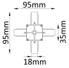 Соединитель X-образный (однофазный) Crystal Lux CLT 0.211 CLT 0.211 04 WH