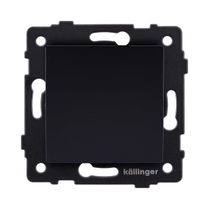 Выключатель 1-клавишный проходной 10А/250В, черный Kollinger REA-S-003BK для Aspekt, Eleganz, Reflex