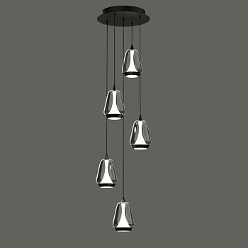 Каскадная люстра Delight Collection MD24001011-5A black/smoky
