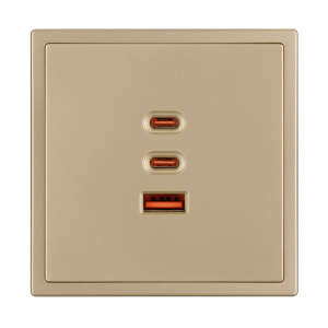 Механизм розетки с быстрой USB зарядкой Arlight SCT-NOBE-MUACC-SFPL-FC-GD (65W, QC3) 061836