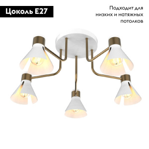 Потолочная люстра IMEX MD.8312-5-S-WH+AB