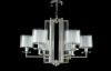 Подвесная люстра Crystal Lux Nicolas NICOLAS SP-PL6 NICKEL/WHITE