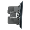 Переключатель 2-клавишный (механизм) Stekker Мия 250В 10А RSW10-3107-05 черный бархат 50448
