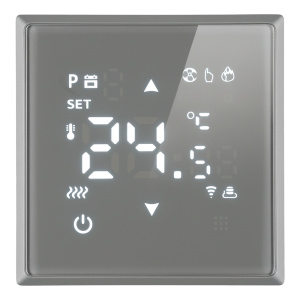 Терморегулятор Wi-Fi (механизм) Stekker Эмили RSW00-5119-10 платиново-серый soft touch 50378